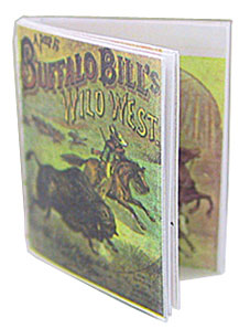 Dollhouse Miniature Buffalo Bill Antique Repro Readable Book